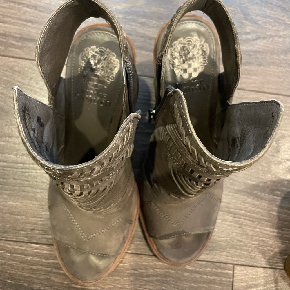 Vince open toe heel booties